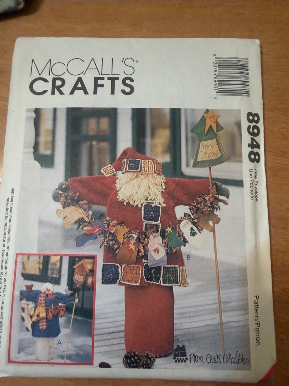 McCall's Crafts Red Santa Folk Art Home Accent